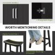 3-Piece Bar Table Set for 2 with 2 Saddle Stools for Dining Room