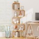 5-Tier S-Shaped Bookcase with 5 Open Cubes for Living Room