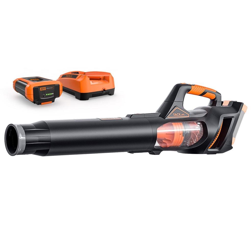 TACKLIFE 40V Leaf Blower KDBV40A, Brushless Motor, 540 CFM, 100 MPH, 5-Speed, 4.0Ah Battery & Charger Included
