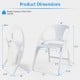 Folding Dining Chairs Set of 2 with Armrest and High Backrest