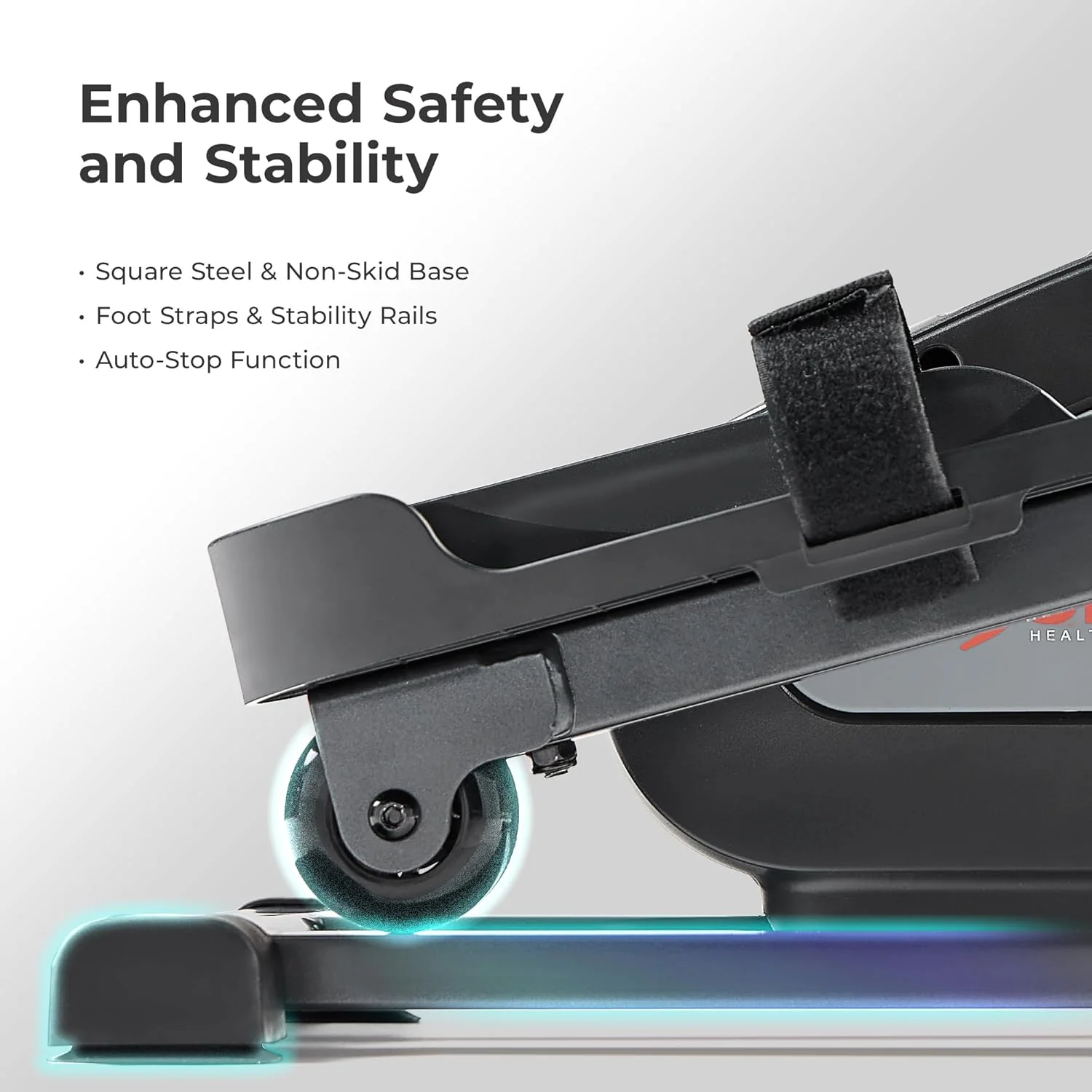 Sunny Health & Fitness Smart Mini Elliptical Trainer, Indoor Under-Desk Pedal Exerciser for Seniors’ Mobility & Cardio Workout, Free SunnyFit App Bluetooth Link, Optional Motorized w/Remote Control