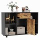 48 Inch Industrial Buffet Sideboard with 4 Open Cubbies
