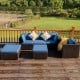 6 Pieces Patio Rattan Furniture Set with Cushion