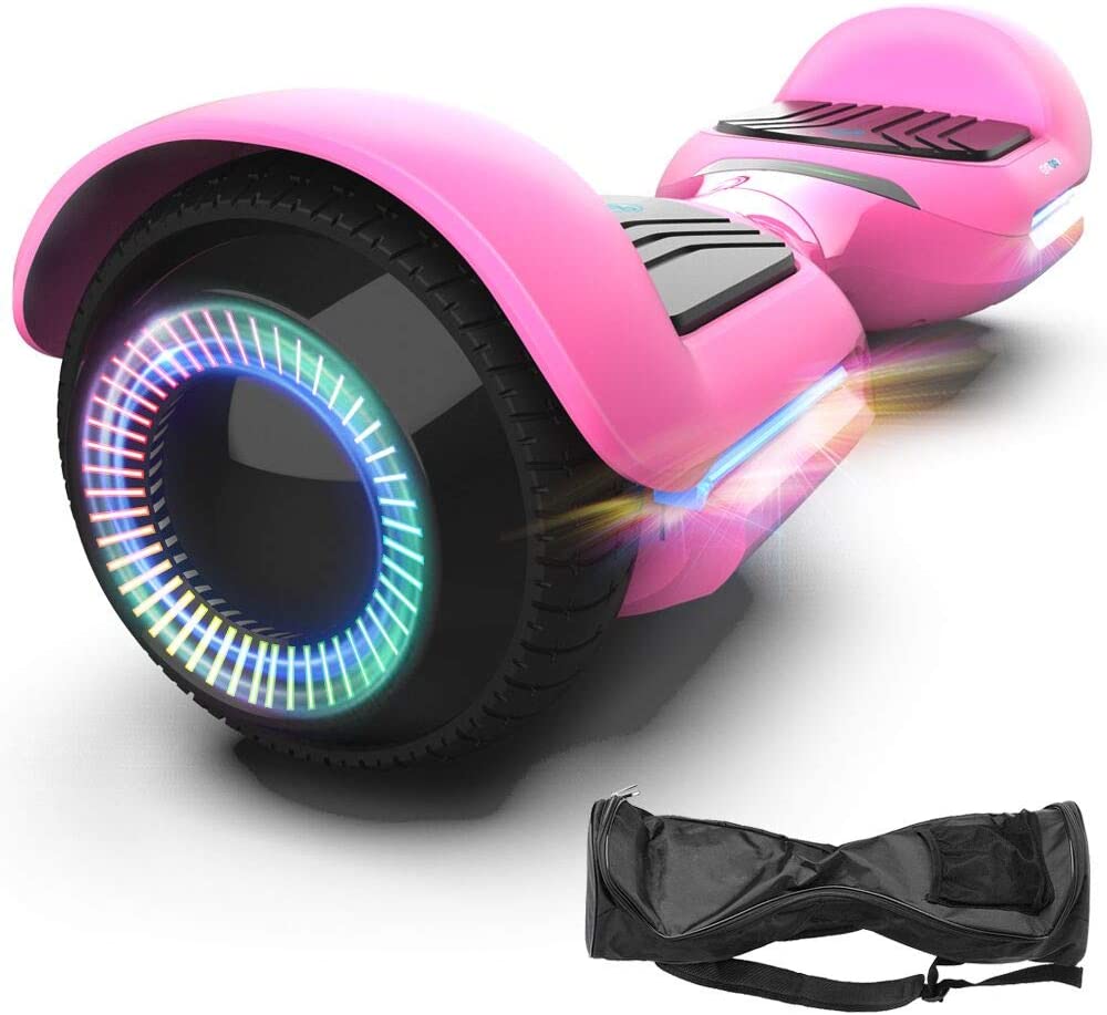 Gyroor Swift 6.5′′ Self-Balancing Hoverboard with Flashing Wheels, Bluetooth Speaker, App Control, UL2272 Certified