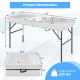 5 FT Folding Ice Cooler Table with Double Sinks for Camping Party Picnic Wedding
