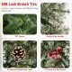 6/7.5/9 FT Artificial Christmas Tree Pre-Lit Hinged Holiday Tree with 360° Quick Power Connector