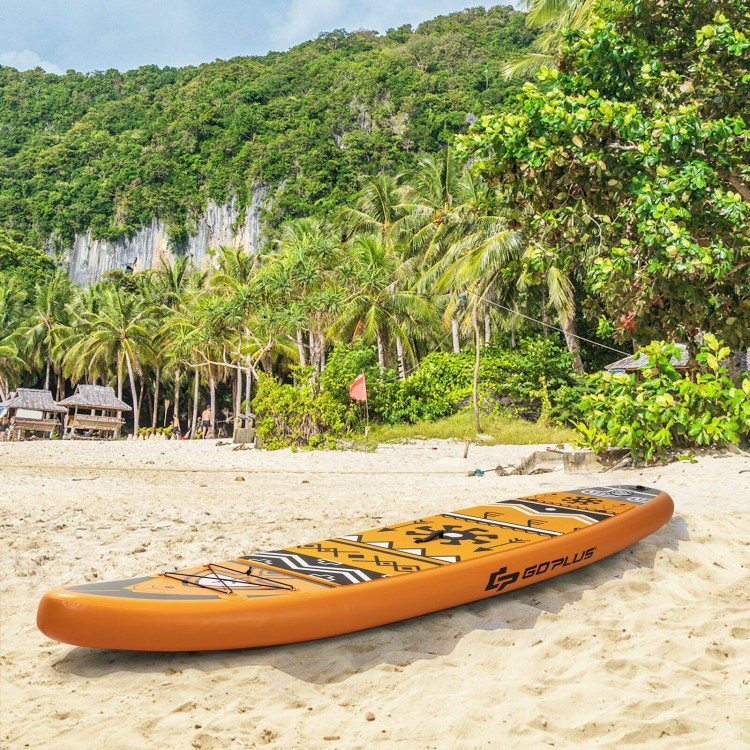 11 Feet Inflatable Stand Up Paddle Board with Backpack and Aluminum Paddle Pump