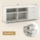 Storage Cabinet TV Console Cabinet with 2 Drawers and 4 Cubes for Entryway Living Room