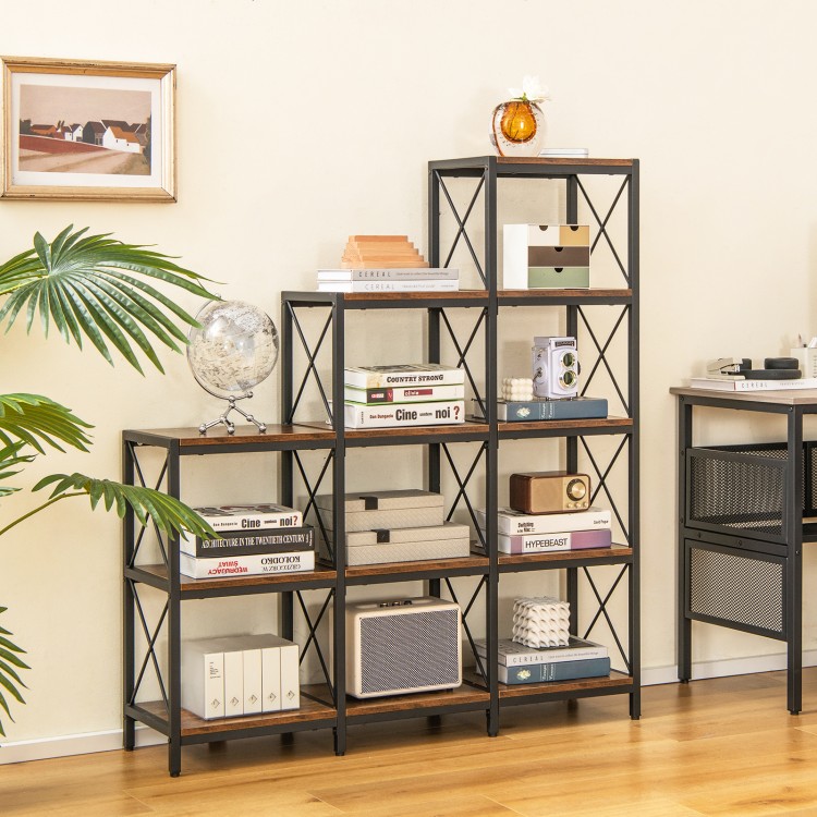 9 Cubes Bookcase with Carbon Steel Frame for Home Office