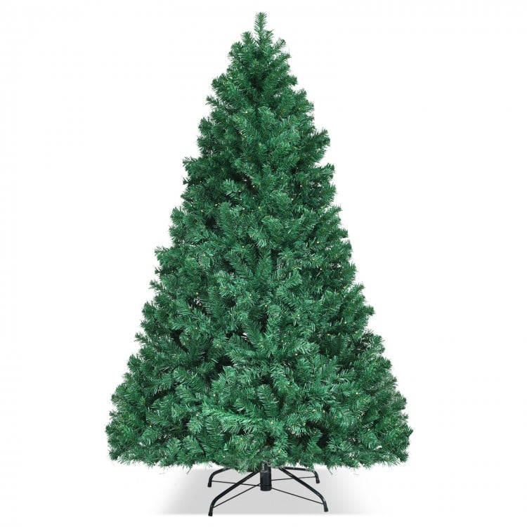 7/7.5/8 Feet Pre-lit Artificial Natural Christmas Tree with LED Lights