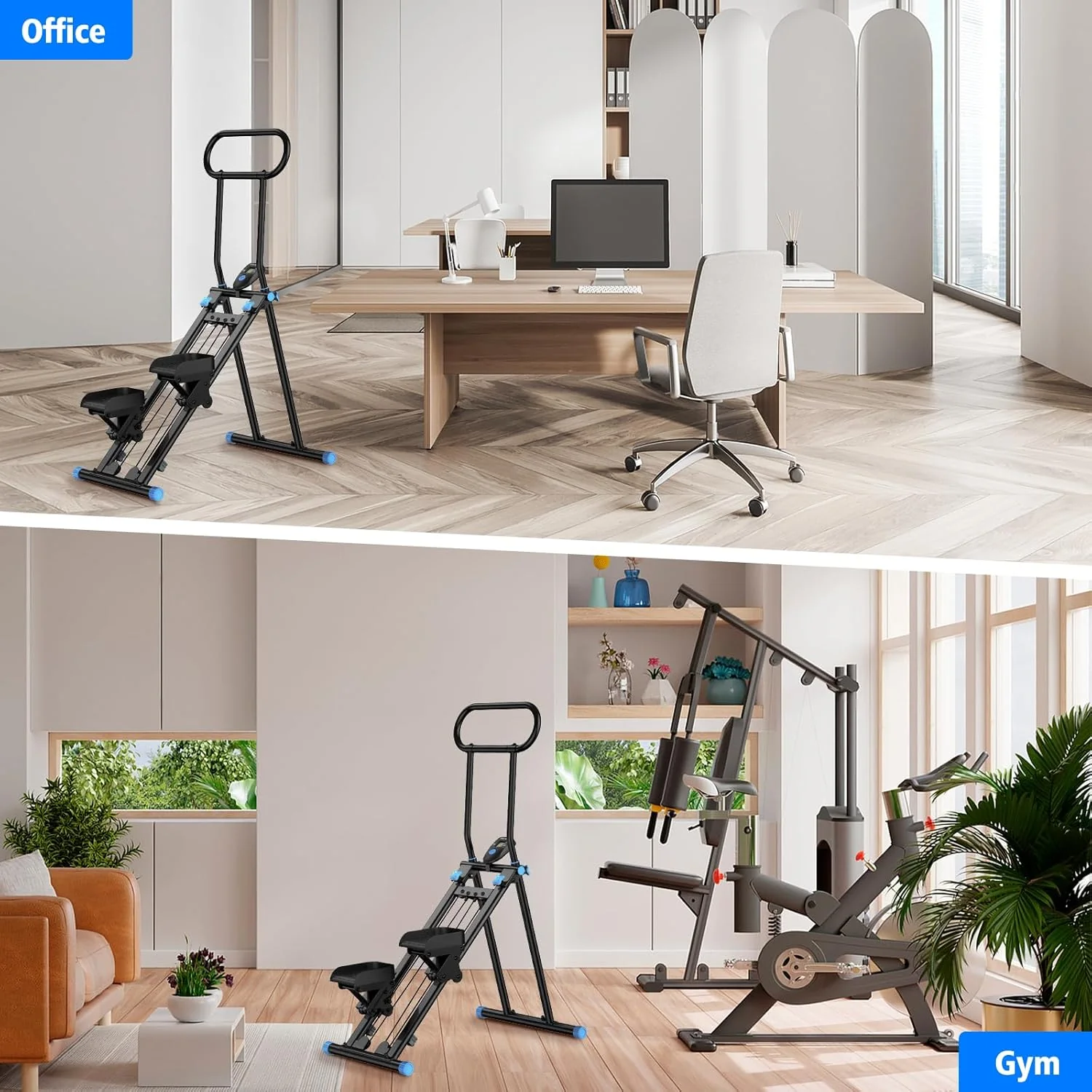 Stair Stepper for Home Gym,Folding Vertical Climber Cardio Exercise Machine,Stair Climber for Full Body Workout with Adjustable Handlebar for Women & Men