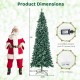9 FT Pre-Lit Artificial Christmas Tree with 1298 Snowy Branch Tips