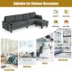 Reversible Sectional Sofa Couch L-Shaped Sofa Couch with Ottoman