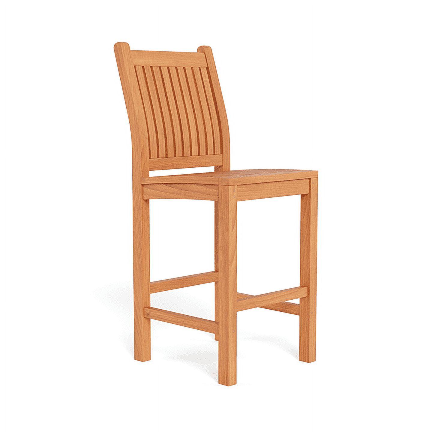 Tortuga Outdoor Jakarta Teak Bar Chair Set of 2 – Durable, Eco-Friendly, Smooth Finish