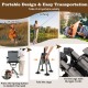 360° Swivel Portable Hunting Chair with Adjustable Legs and Armrests