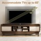 Sliding Door TV Stand for 65 Inch TV with Woven Doors