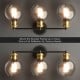 Modern 3-light Bubbled Glass Vanity Light