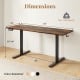 Electric Standing Desk with 3 Memory Heights and 2 Hanging Hooks and Cable Holes