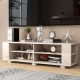 Wooden TV Stand with 8 Open Shelves for TVs up to 65 Inch Flat Screen