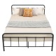 Heavy Duty Metal Platform Bed Frame with Headboard