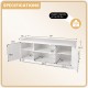 58 Inch TV Stand with 2 Cabinets and Adjustable Shelves for TVs up to 65 Inch