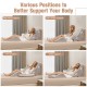 4 Pieces Bed Wedge Pillow for Back Neck and Leg Pain Relief