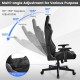 Adjustable 360° Swivel PU Gaming Chair with RGB LED Lights and Nylon Base