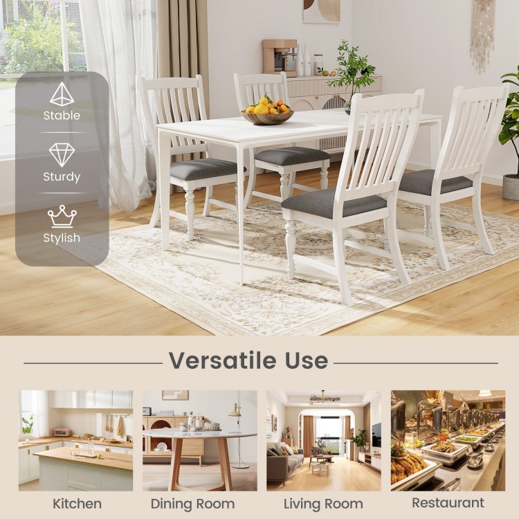 Set of 2 Dining Chairs Kitchen Side Chair with Solid Wood Legs