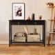 Console Table with 2 Drawer Storage Shelf for Entryway Hallway