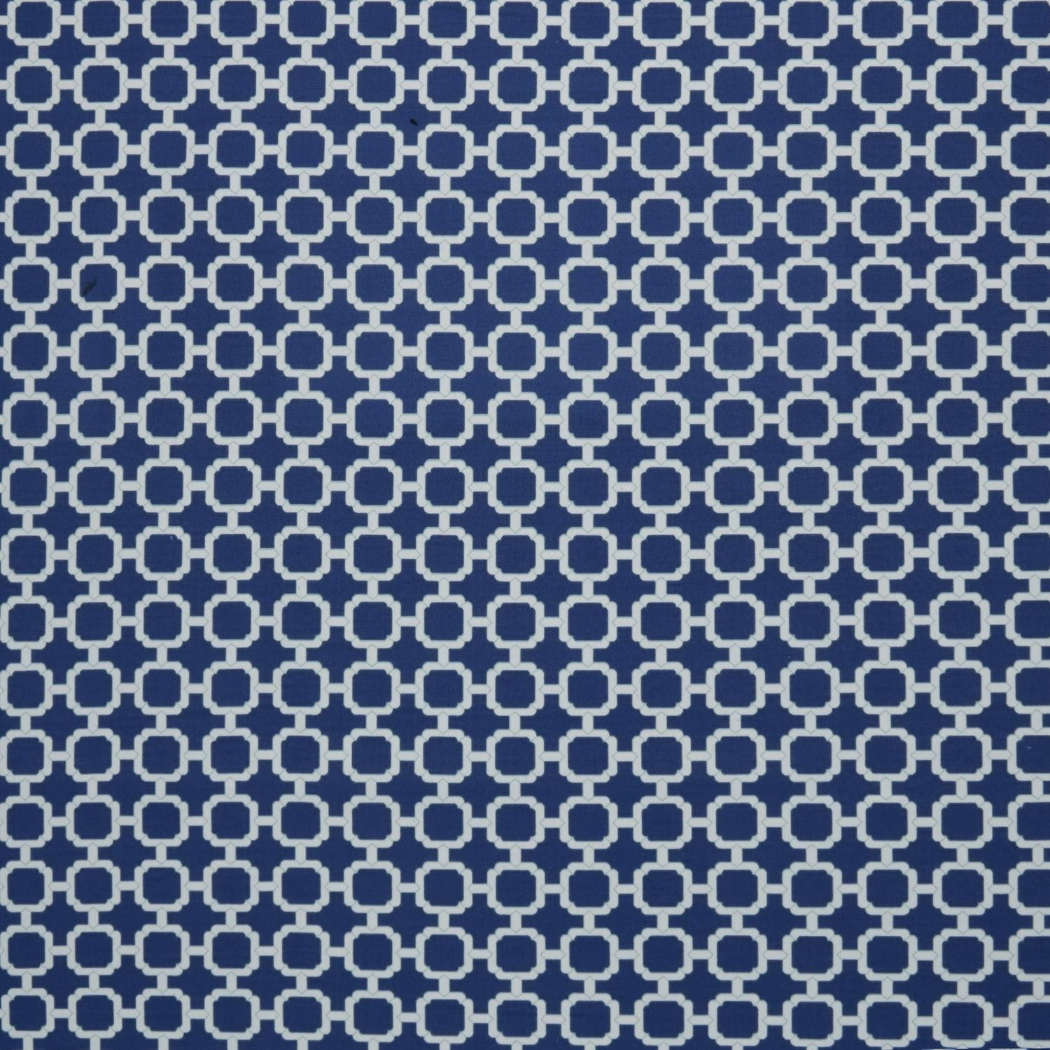 Sorra Home Navy Chainlink Indoor/Outdoor Cushion Set – Fade & Mildew Resistant, Eco-Friendly Fill, Includes Pillow & Cushion