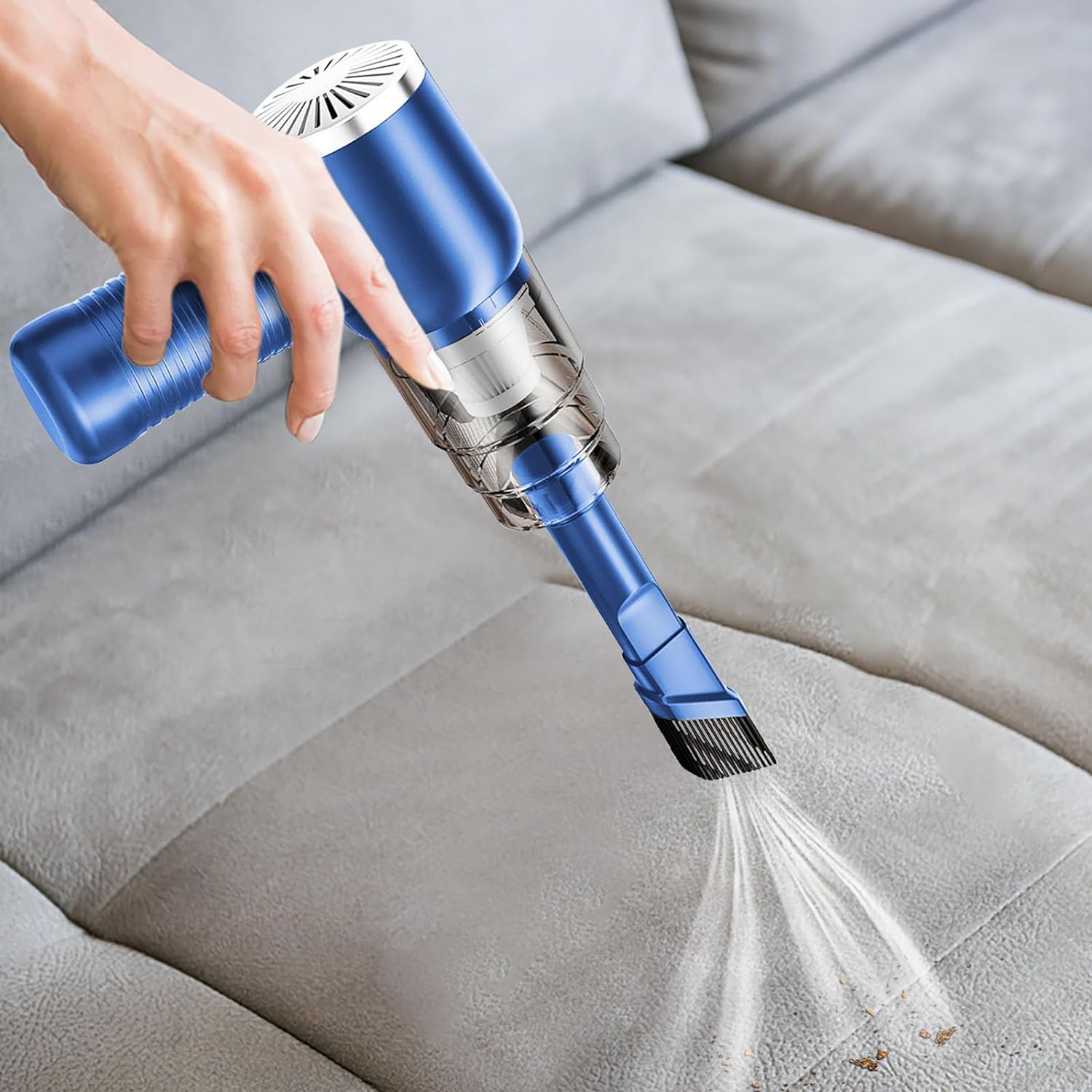 Generic Portable Cordless Handheld Vacuum Cleaner, 120W, 280ml Capacity, Blue – Lightweight & Compact for Car and Home Use