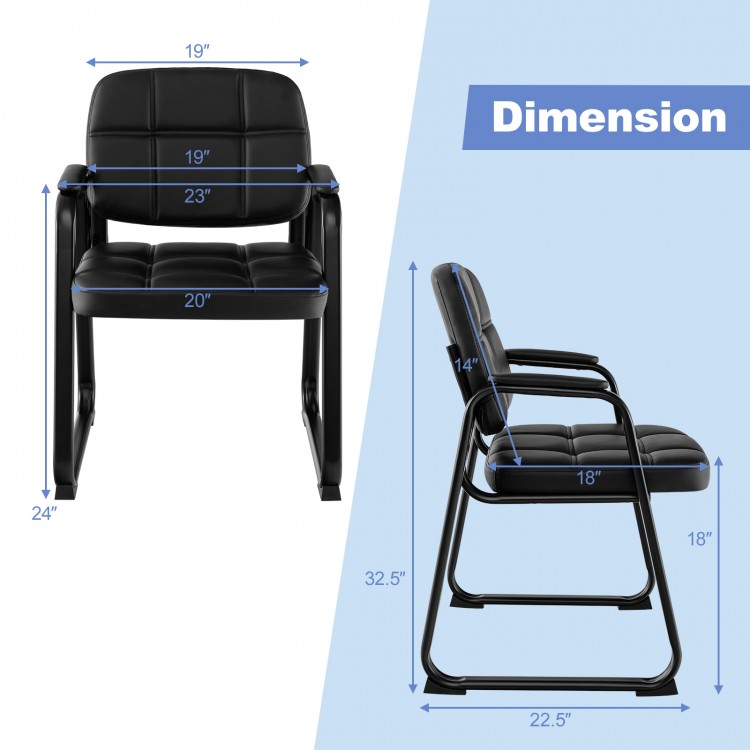 Upholstered Waiting Room Chair with Armrest and Ergonomic Backrest
