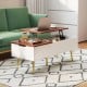 47 Inch Lift Top Coffee Table with 2 Hidden Compartments
