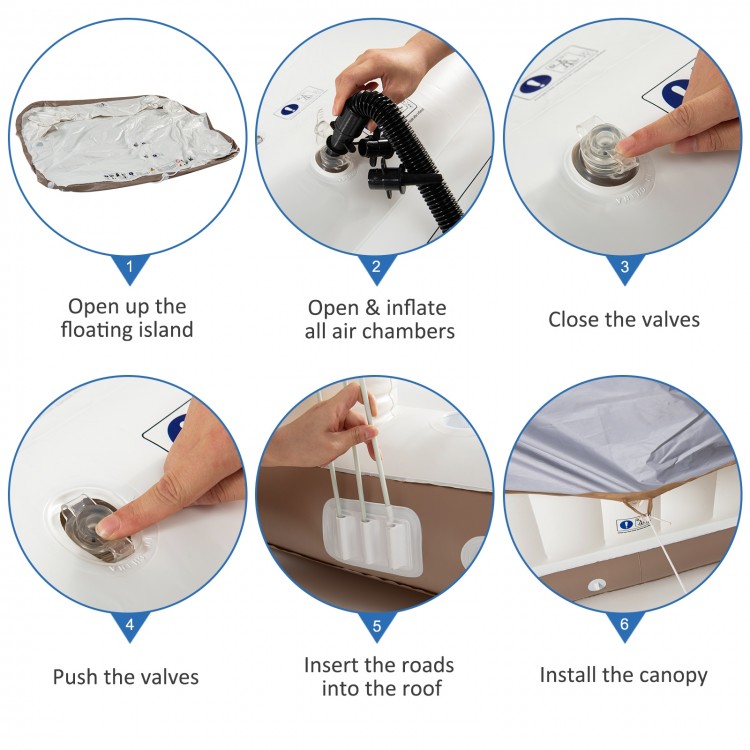 Inflatable Pool Float Lounge Swimming Raft