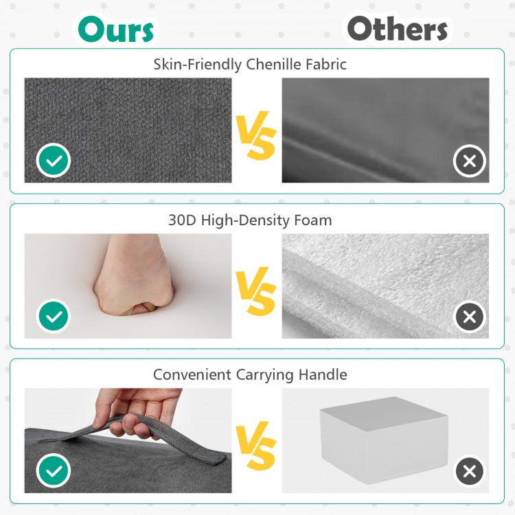 6-Piece Baby Climbing Blocks with 30D High-Density Foam and Carrying Handles