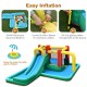 Inflatable Water Slide Climbing Bounce House with Tunnel and 735W Blower