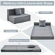 6 Inch Tri-fold Sofa Bed Folding Mattress with Pillow