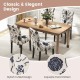 2 Pieces Tufted Dining Chair Set with Adjustable Anti-Slip Foot Pads