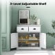 Kitchen Buffet Storage Cabinet with 2 Doors and 2 Storage Drawers