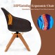 Stylish Swivel Home Office Chair with Solid Wood Legs