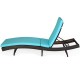 Patio Folding Chaise Lounge with 5 Adjustable Levels and Cushion