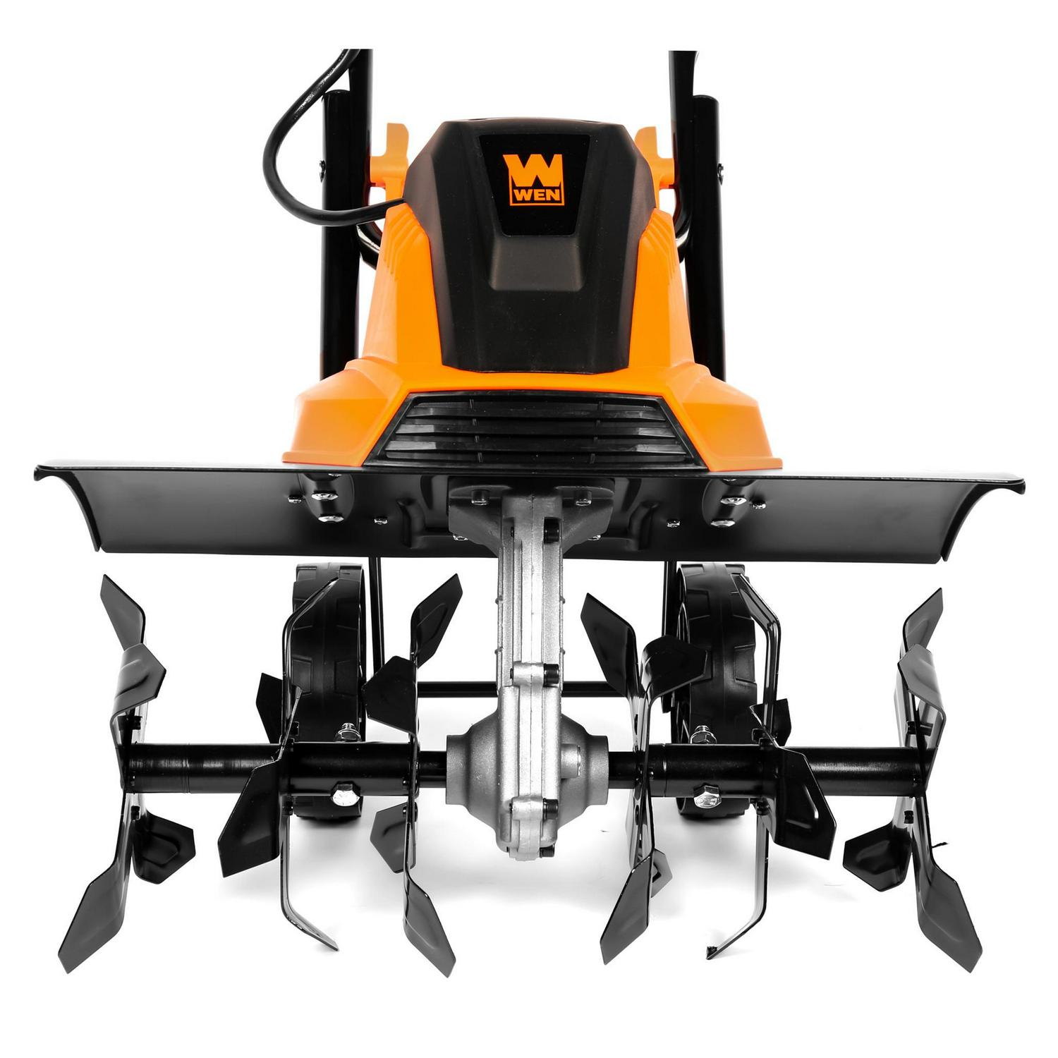 WEN TC1318 13.5-Amp Electric Tiller Cultivator, 18-Inch, 6 Steel Tines, Adjustable Wheels