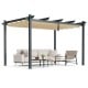 10 x 13 Feet Outdoor Aluminum Retractable Pergola Canopy Shelter