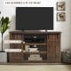 Farmhouse Wood TV Stand for TVs up to 60 Inch with Sliding Barn Doors