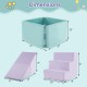 3-in-1 Suede Fabric Soft Play Set Foam Climbing Blocks for Toddlers