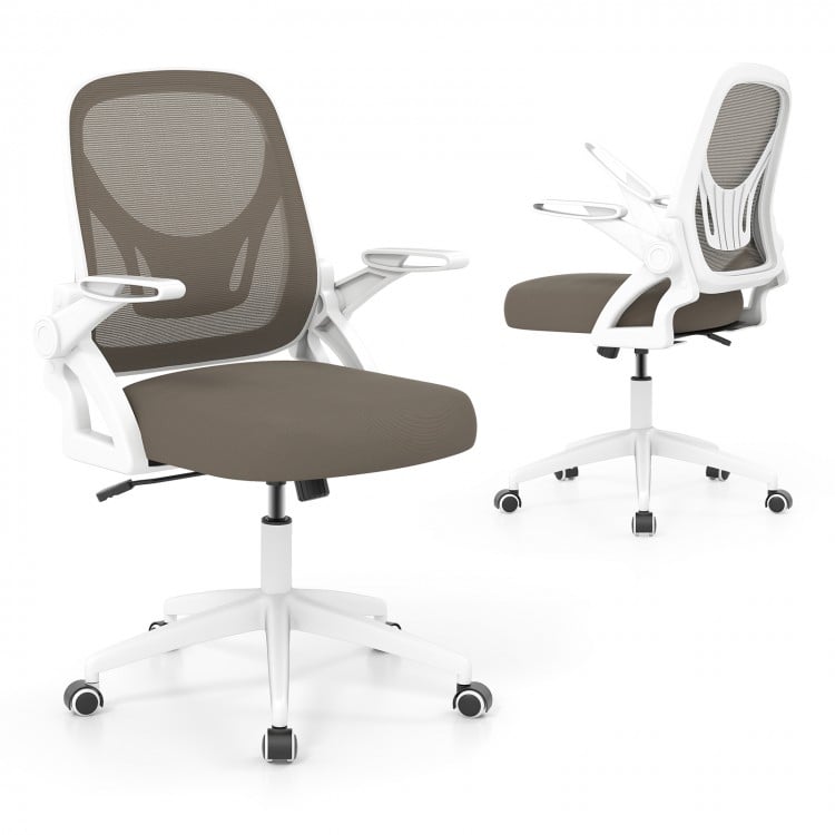 Ergonomic Computer Desk Chair with Lumbar Support and Flip-up Arms