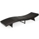 Patio Folding Chaise Lounge with 5 Adjustable Levels and Cushion