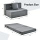 6 Inch Tri-fold Sofa Bed Folding Mattress with Pillow