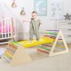 3 Piece Toddler Triangle Set Montessori with 2 Climbing Triangles and 1 Ramp