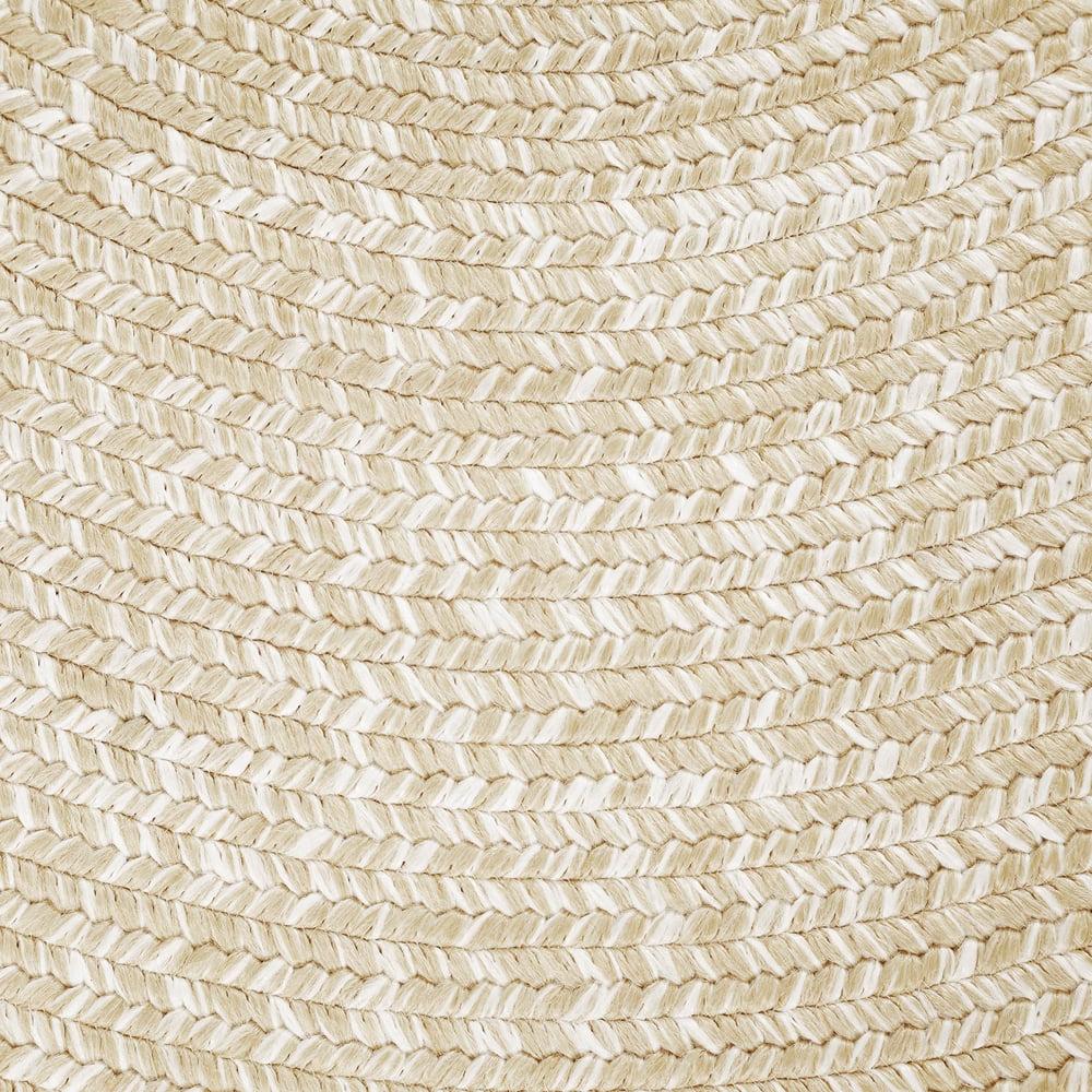SUPERIOR Braided Oval Area Rug 8×10, Cream/White – Indoor Outdoor, Stain & Fade Resistant, OEKO-TEX Certified